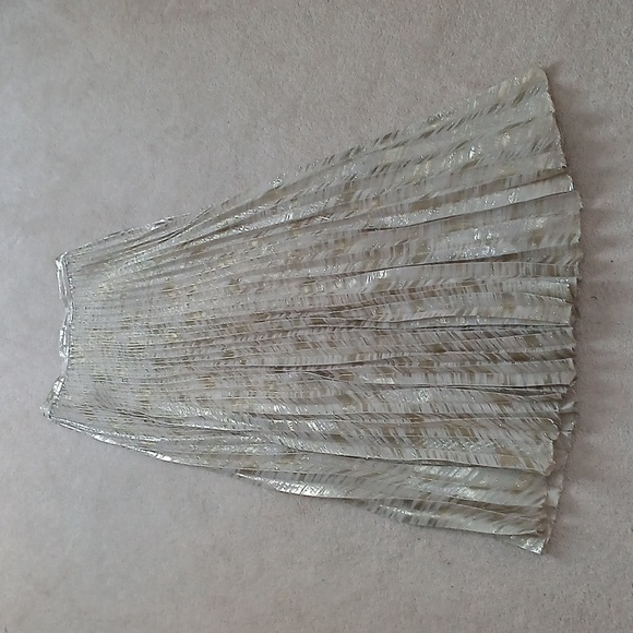 Moulinette Soeurs Gold Pleated Maxi Skirt - Picture 4 of 6